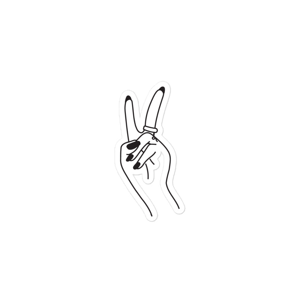 Peace Hand Logo Sticker