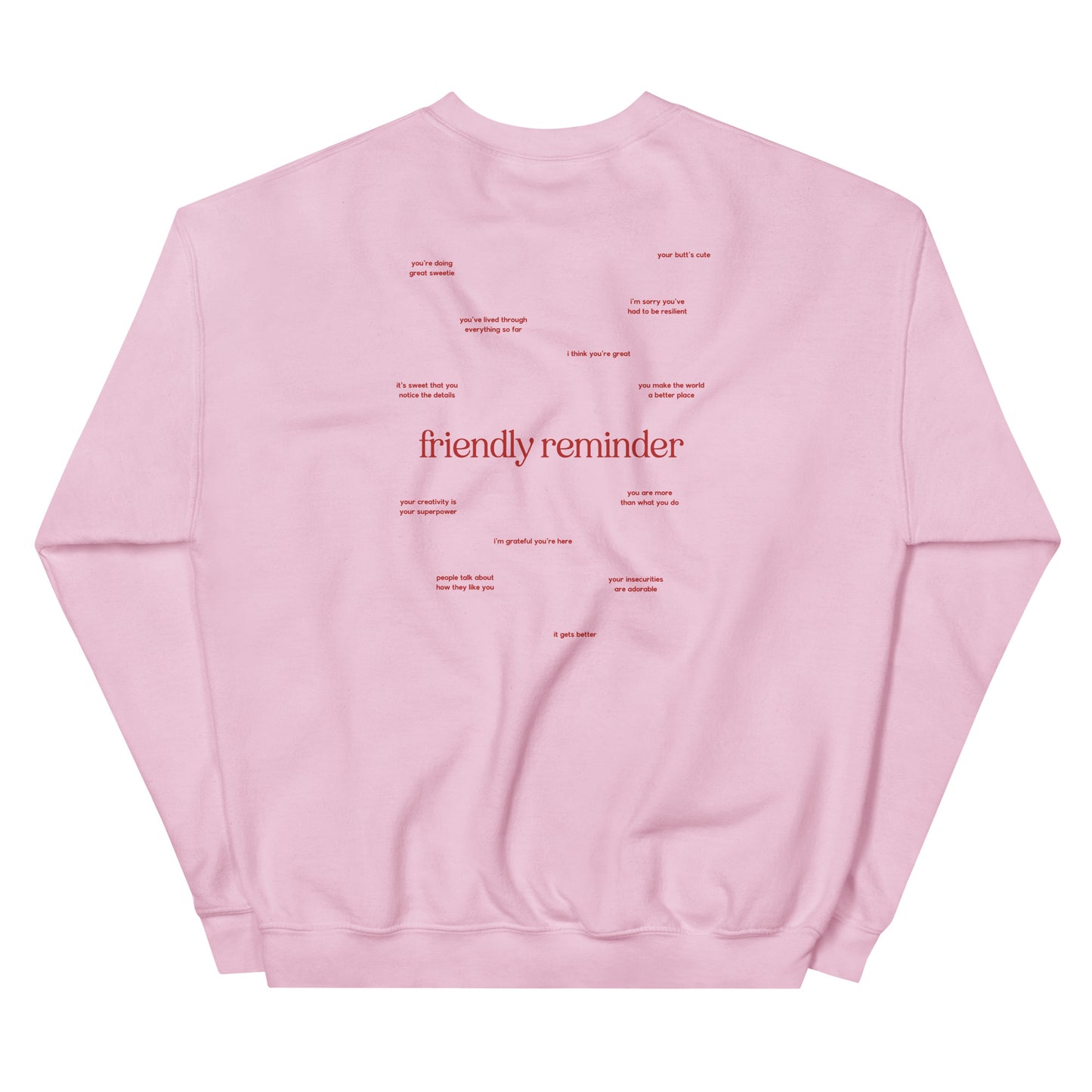 Friendly Reminder Sweatshirt - Pink